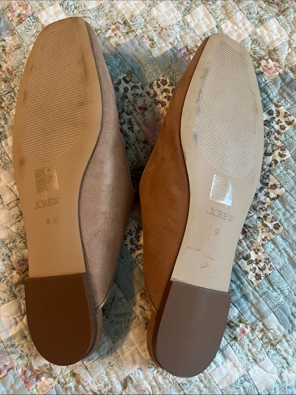 J. Crew Women's Tan Bow-Front Square-Toe Mules